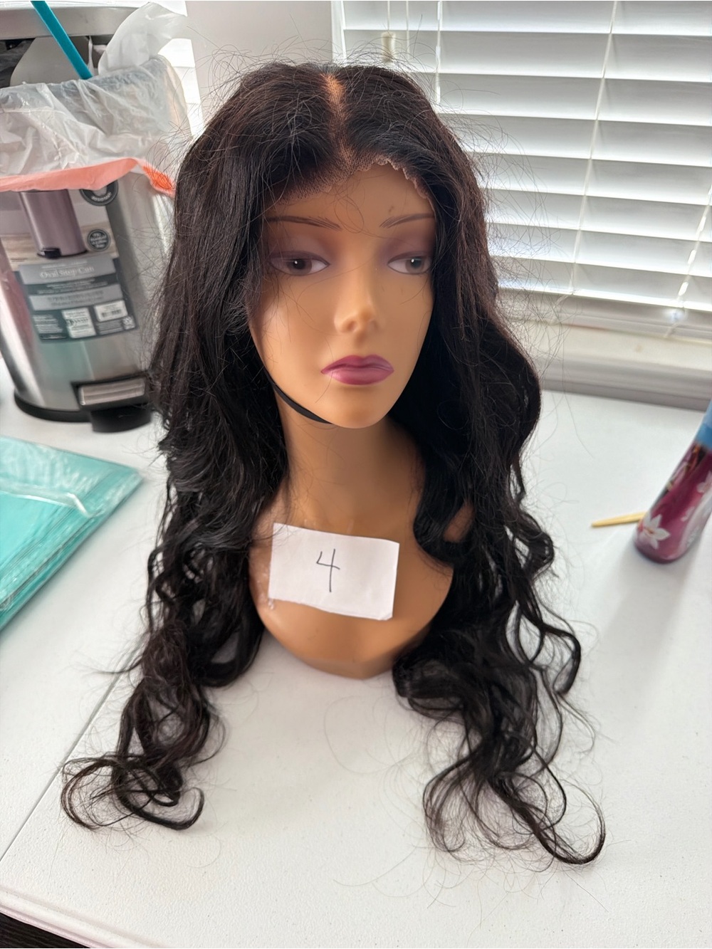 Long Body Wave Lace Frontal Wig in Natural Black - Unbranded